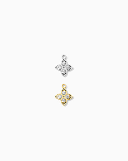 9mm 4 Leaf Clover Charm w/ CZ, CH360