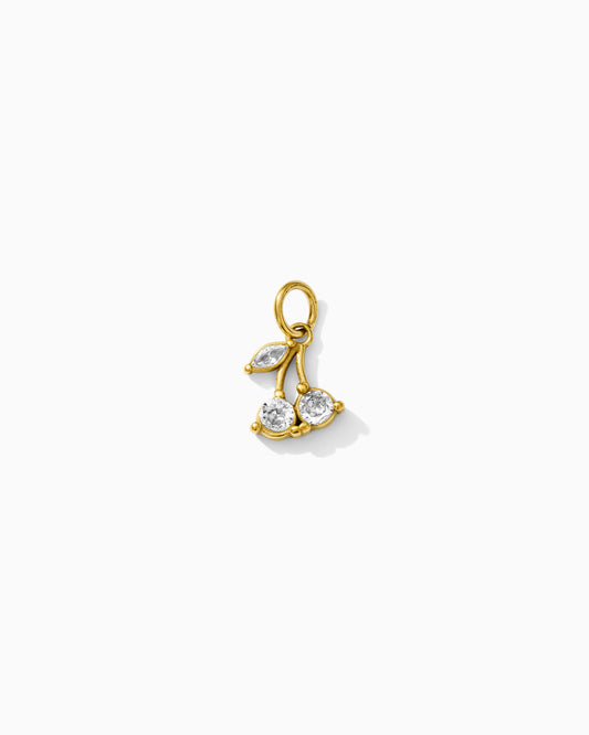 Cubic Zirconia Cherry PVD Charm, CH368