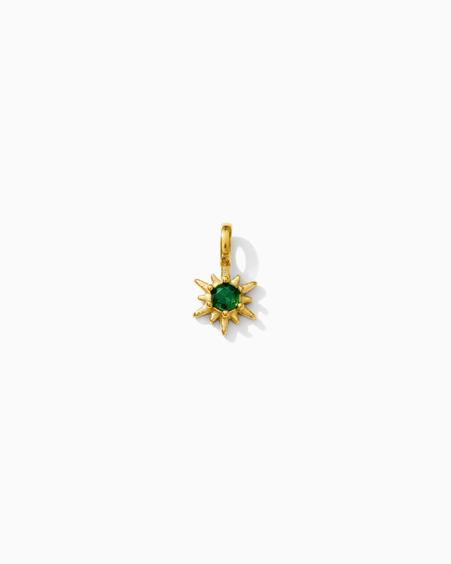 15mm Green CZ Sunburst PVD Charm, CH370