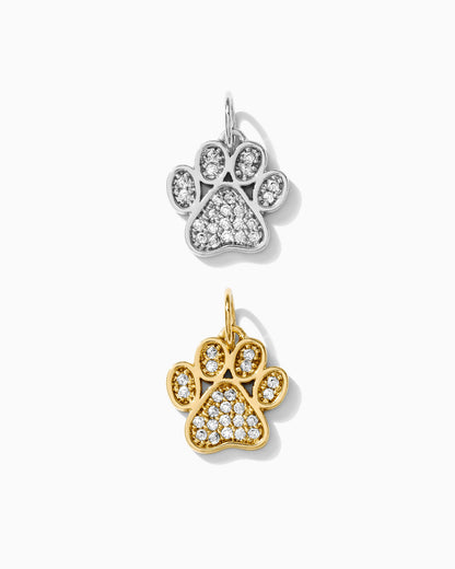 Paw Print with CZ Charm, CH38