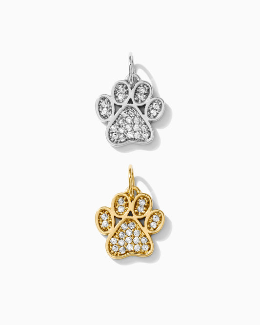 Paw Print with CZ Charm, CH38
