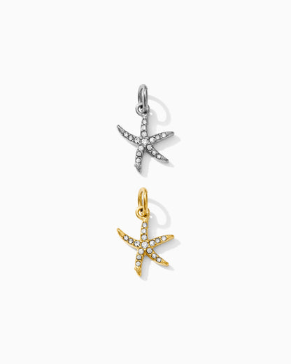 15mm Starfish PVD Charm with Cubic Zirconia, CH382