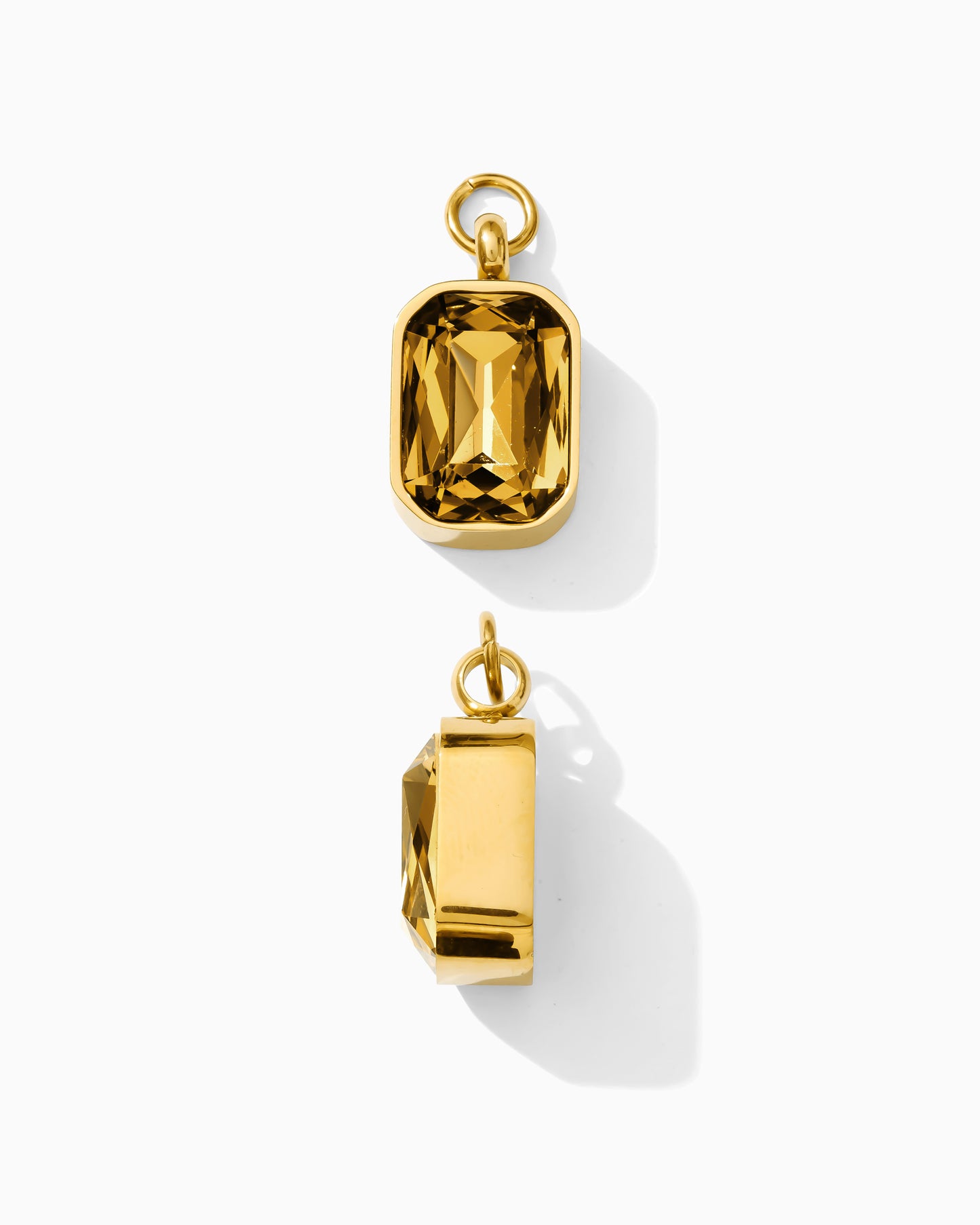 20mm Rectangle Topaz PVD Charm, CH400