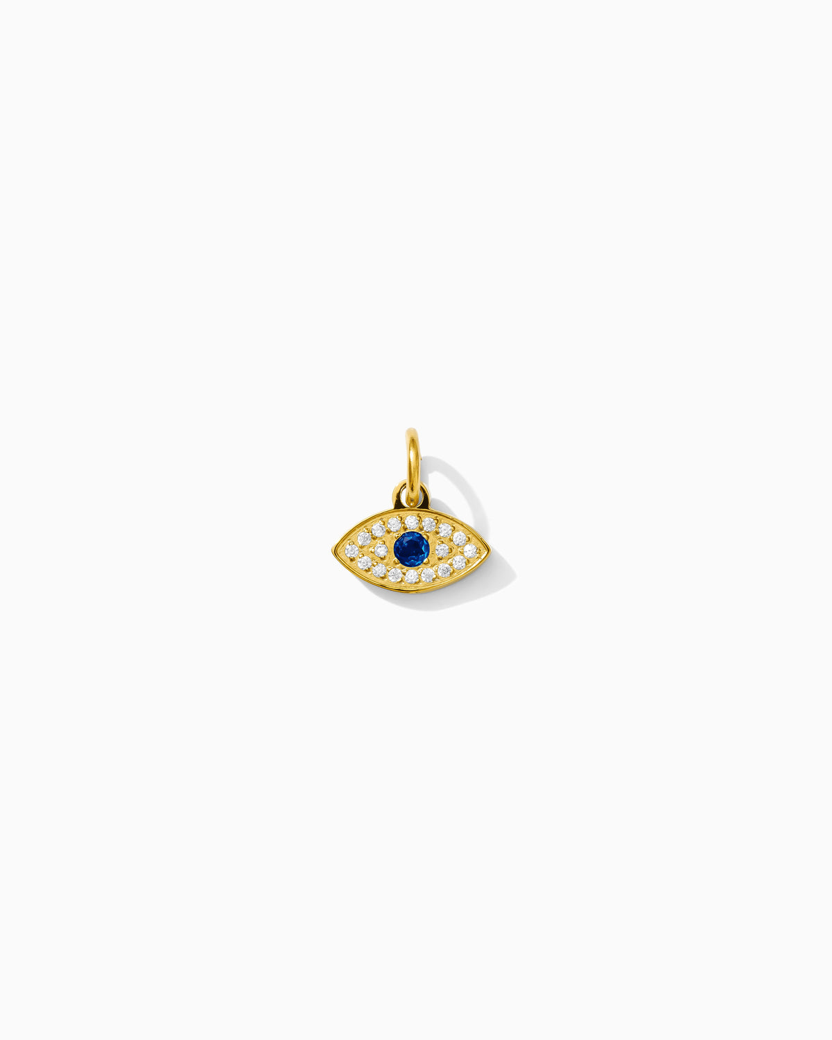 9mm Evil Eye w/ Rhinestones PVD Charm, CH402
