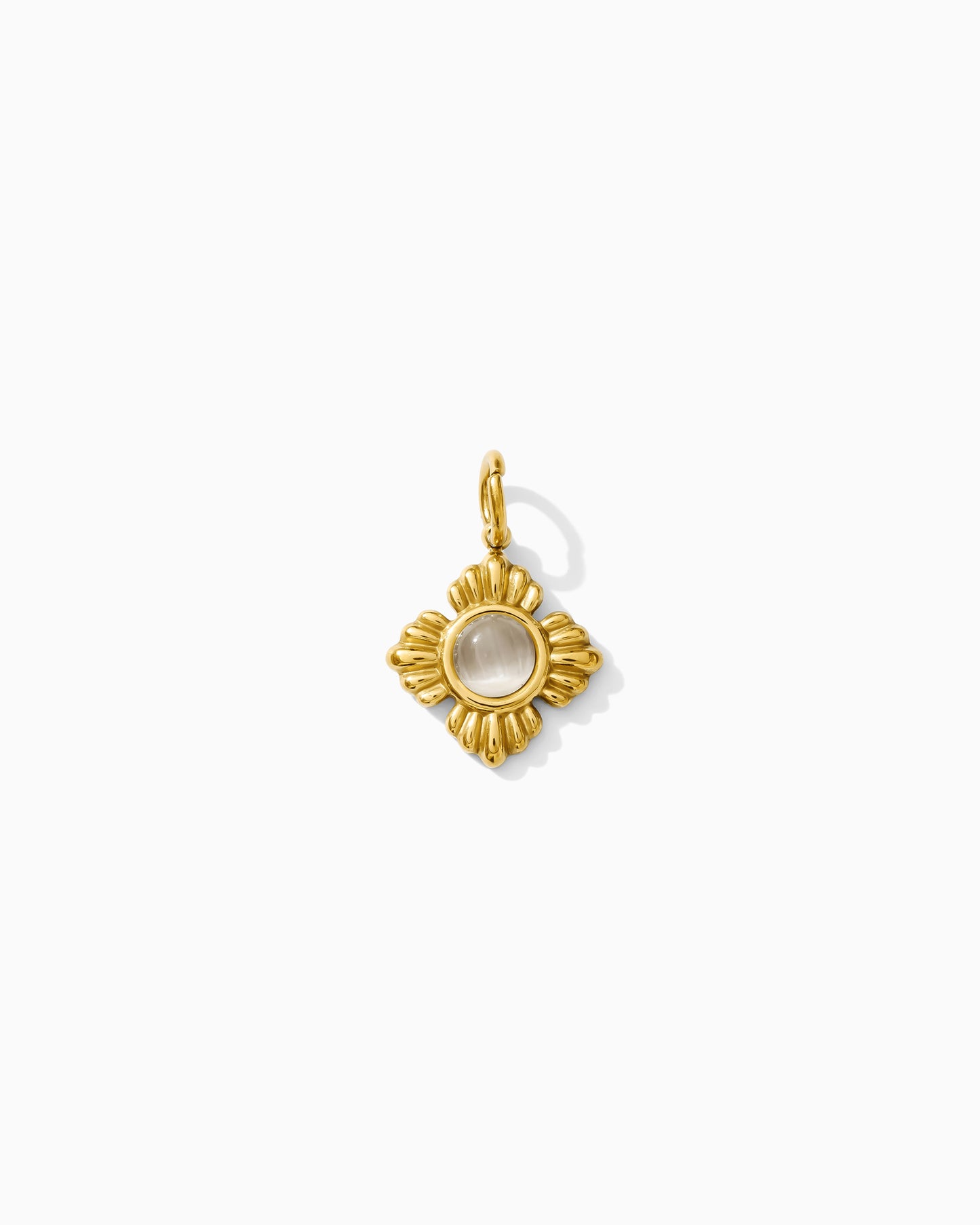 11mm Quatrefoil w/ Opal PVD Charm, CH409