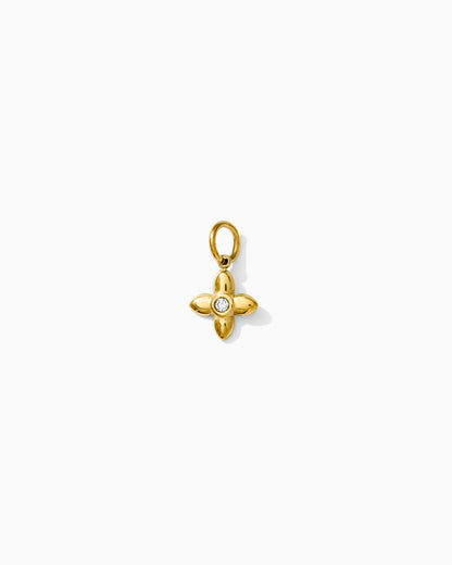 7mm Small Flower PVD Charm, CH410