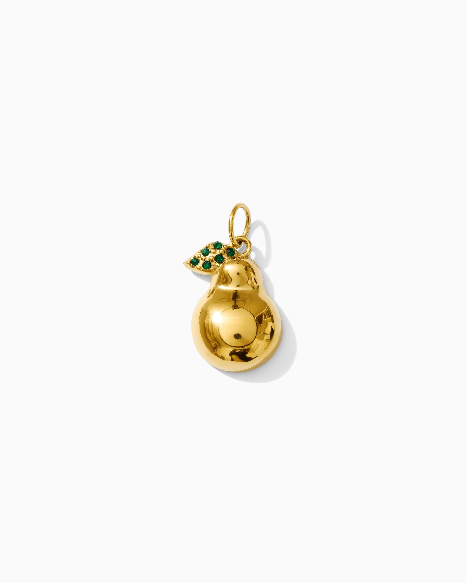 18mm Pear PVD Charm with Rhinestones, CH413