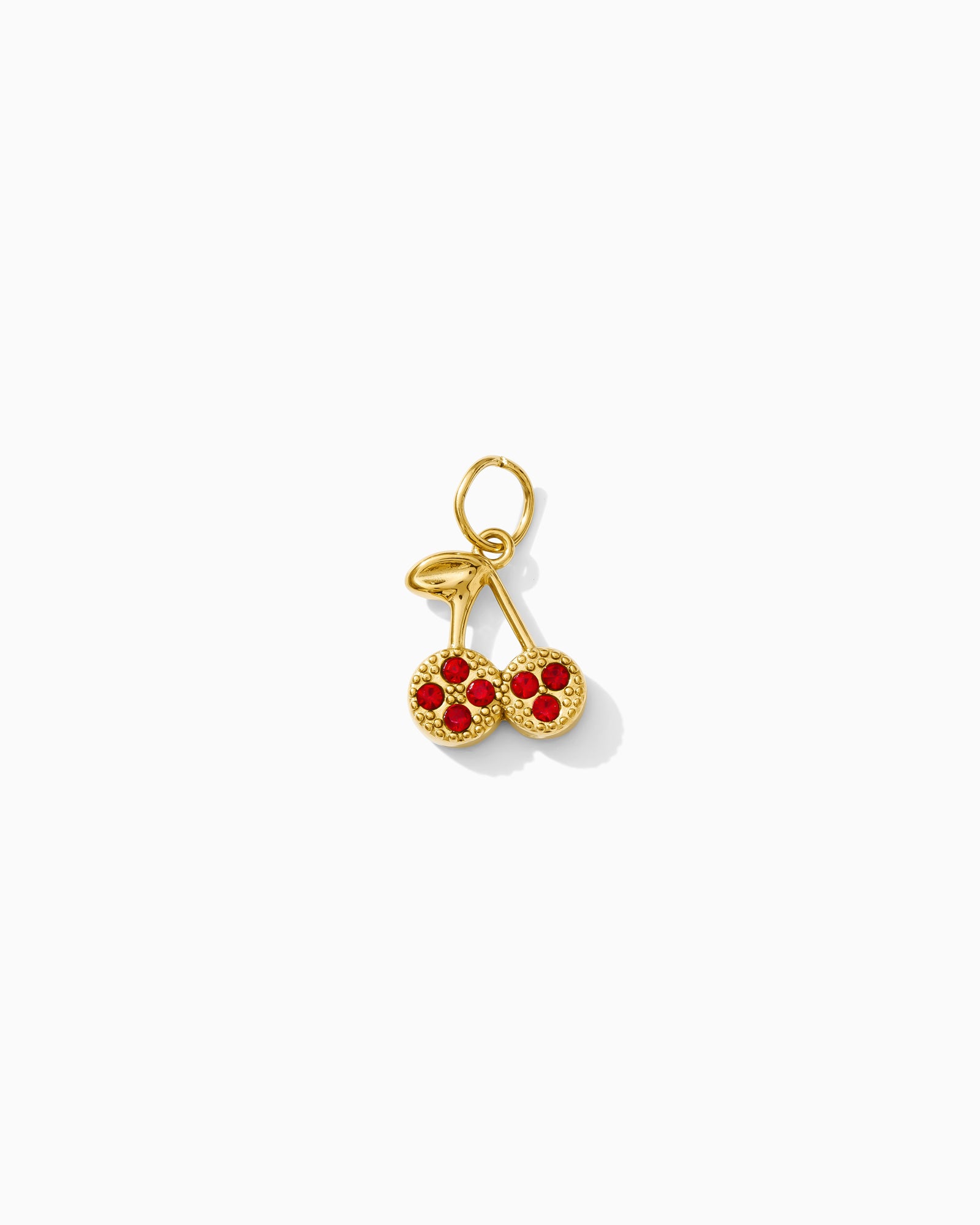 12mm Cherry PVD Charm with Red Rhinestones, CH415