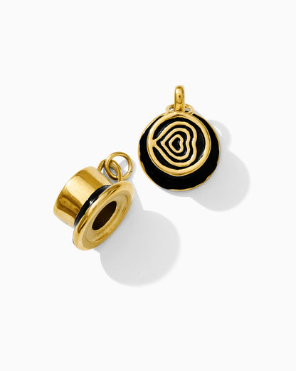 Latte Heart Coffee Cup PVD Charm, CH418