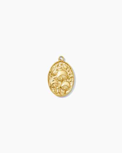 23mm Mushroom Oval PVD Charm, CH454