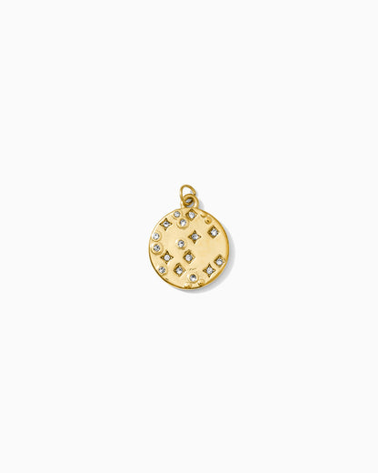 18mm Disc with Zircon PVD Charm, CH460