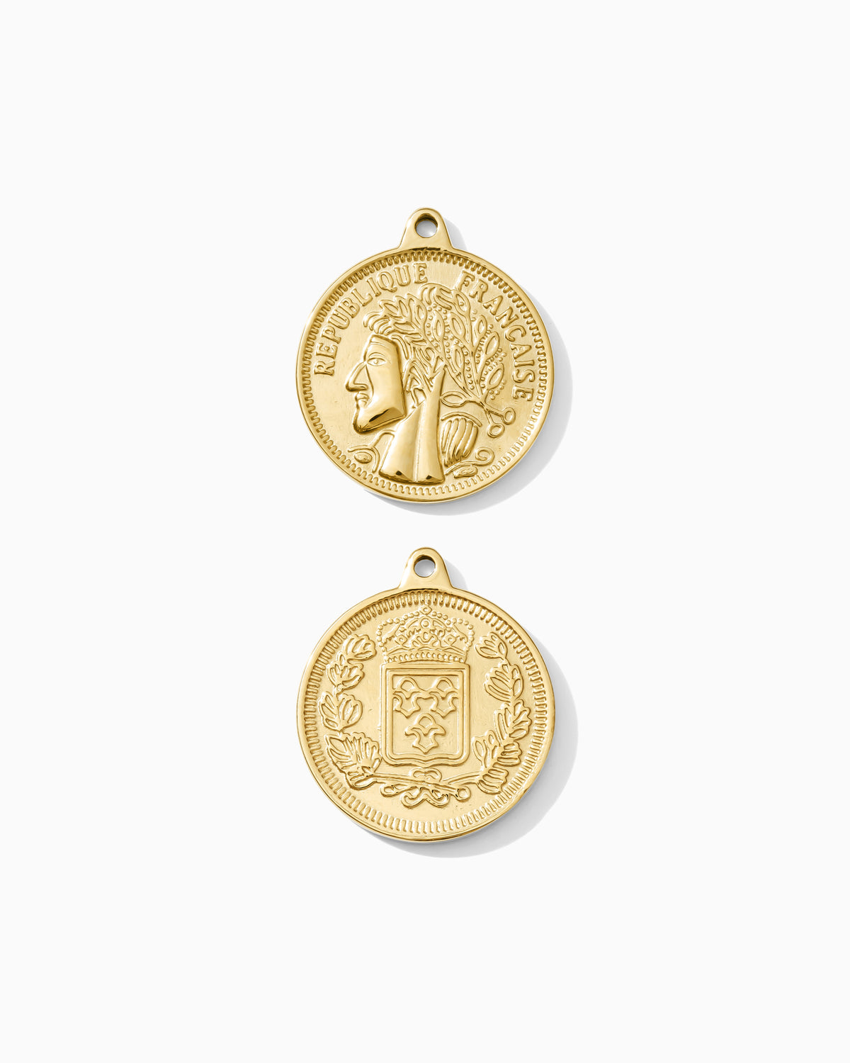 24mm Vintage Coin PVD Charm, CH497