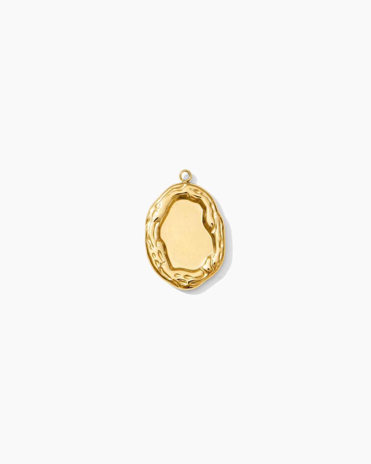 23mm Textured Oval PVD Charm, CH498