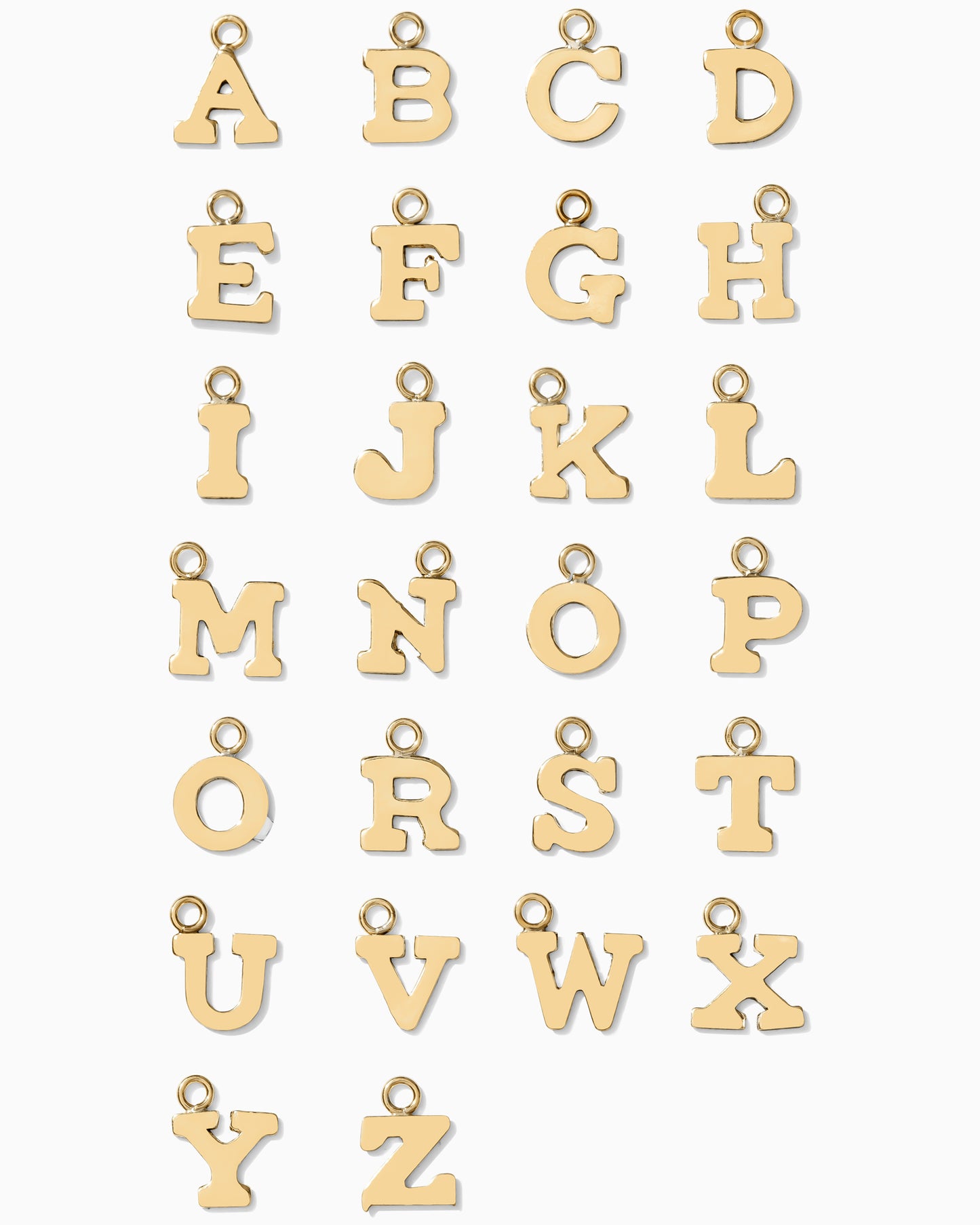 5mm 14k Gold Filled Letter Charm, CH4