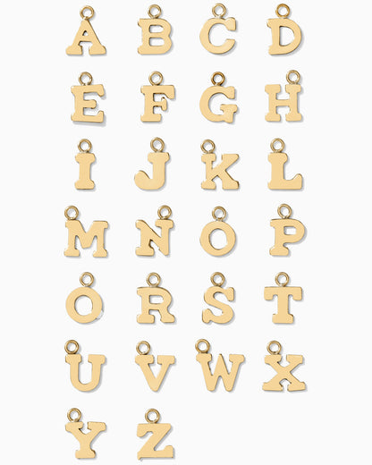 5mm 14k Gold Filled Letter Charm, CH4