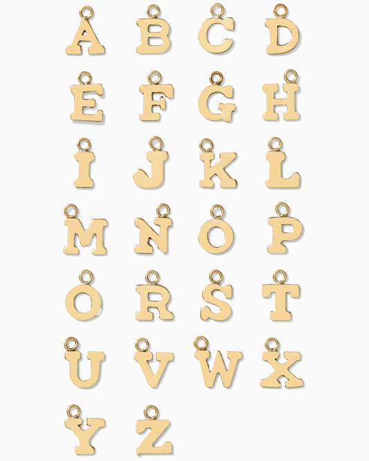 5mm 14k Gold Filled Letter Charm, CH4