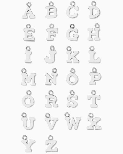 5mm Sterling Silver Letter Charm, CH4