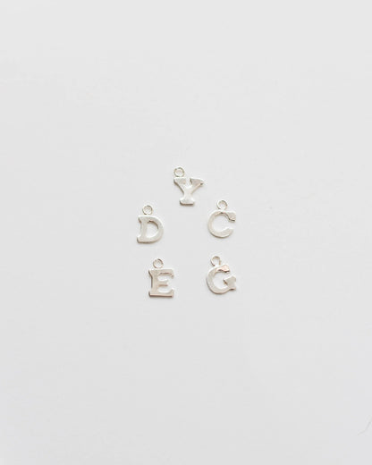 5mm Sterling Silver Letter Charm, CH4