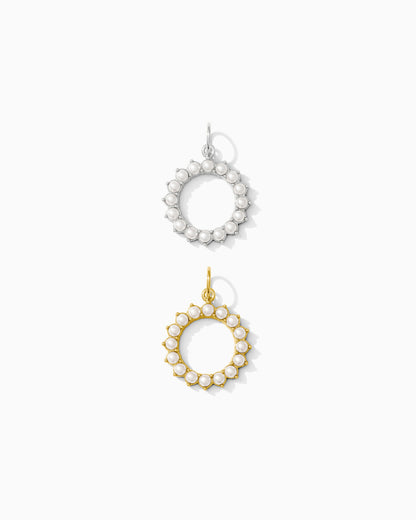 Pearl Open Circle Charm, CH68