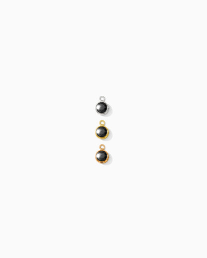 4mm Black CZ Charm, CH79