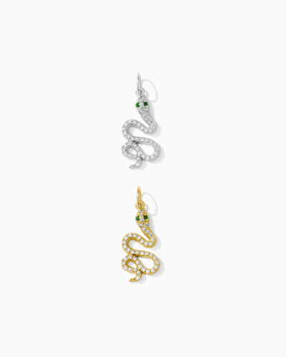 Emerald Eye Snake Charm, CH89