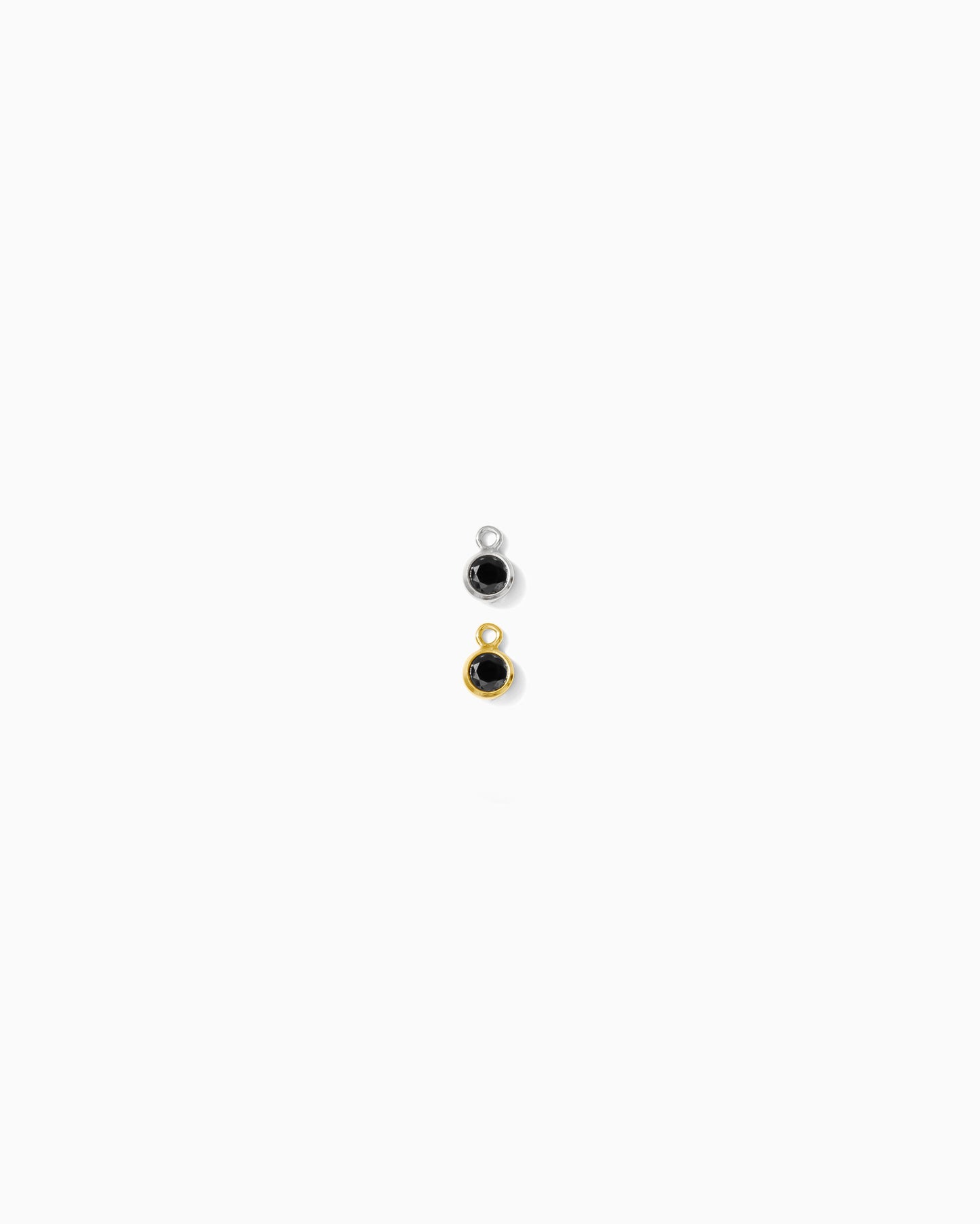 3mm Black CZ Charm, CH92