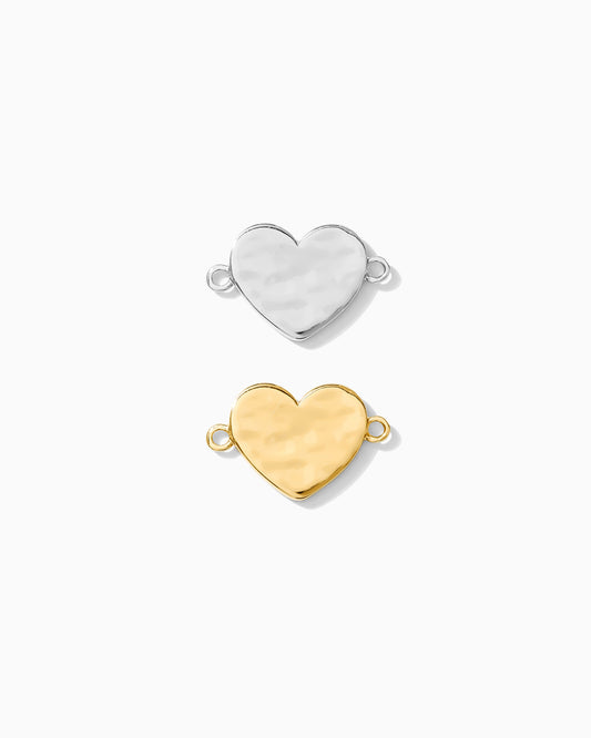Hammered Texture Heart Connector, CN135