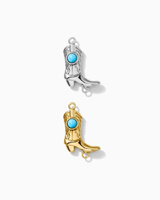 Cowgirl Boot Turquoise Connector, CN151