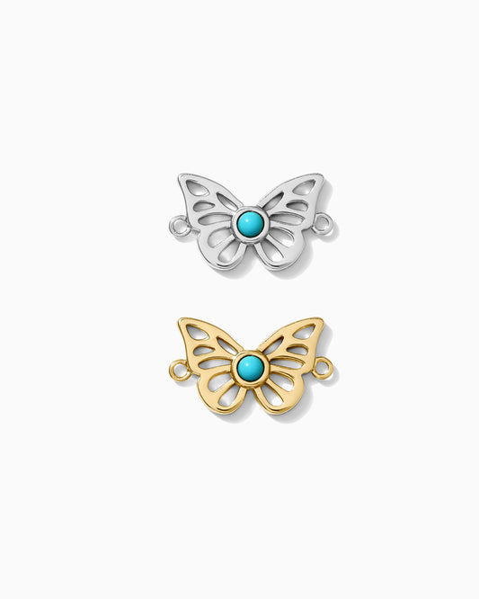 Butterfly Turquoise Connector, CN154