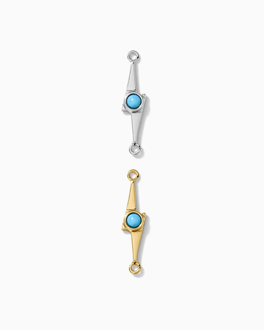 Lightning Bolt Genuine Turquoise Connector, CN155