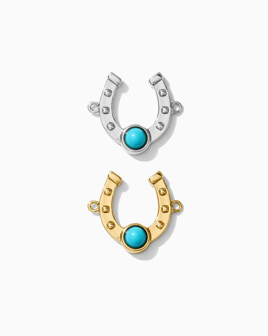Horseshoe Turquoise Connector, CN157