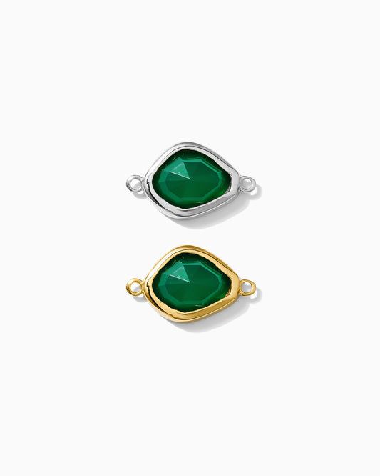 Genuine Green Agate Connector, CN173