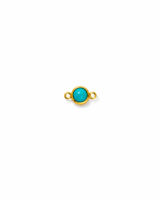 3mm Genuine Cabochon Turquoise Connector, CN175