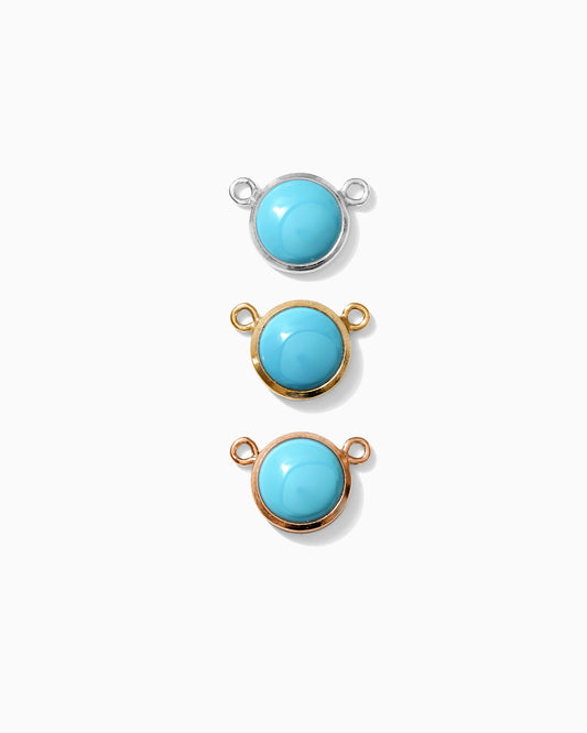 6mm 10-2 Turquoise Opal Connector, CN183