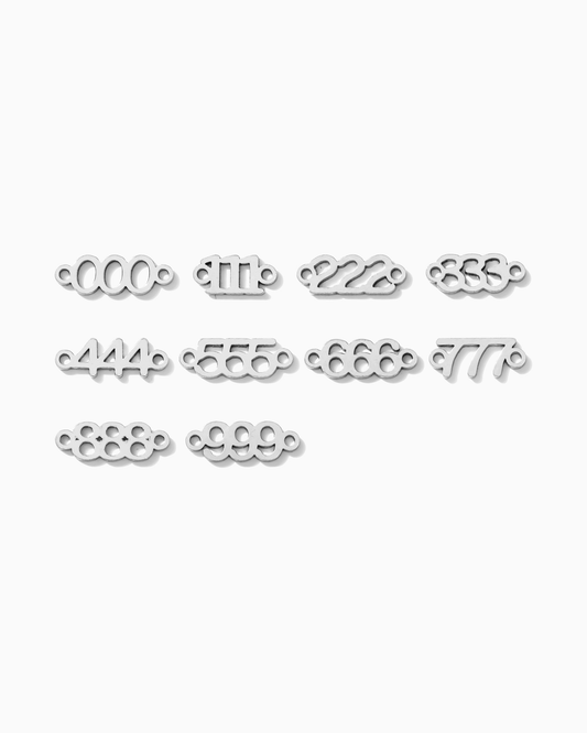 Sterling Silver Angel Number Connector, CN216