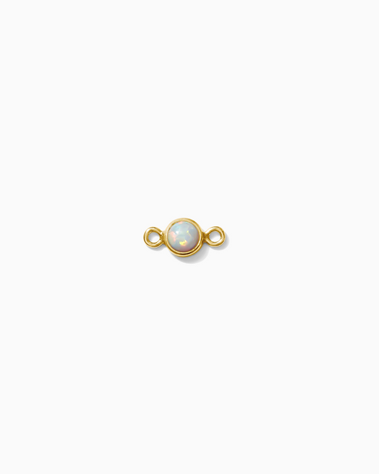 3mm Gold Filled Opal Connector, CN265