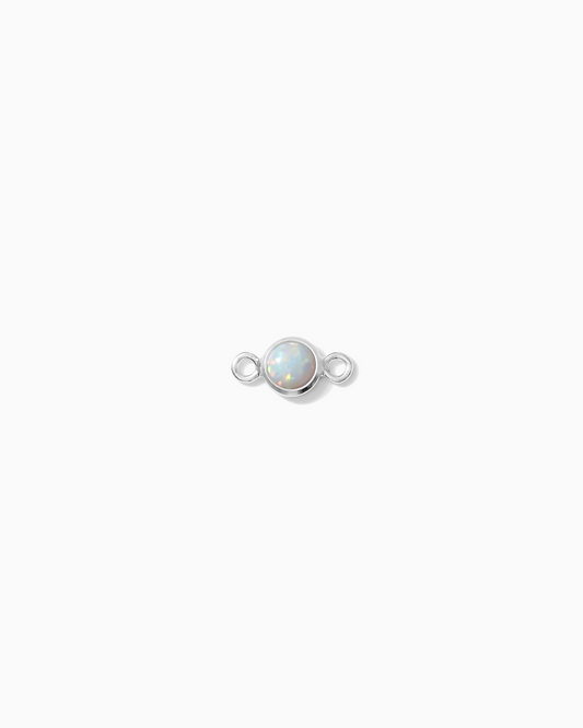 3mm Sterling Silver Opal Connector, CN266