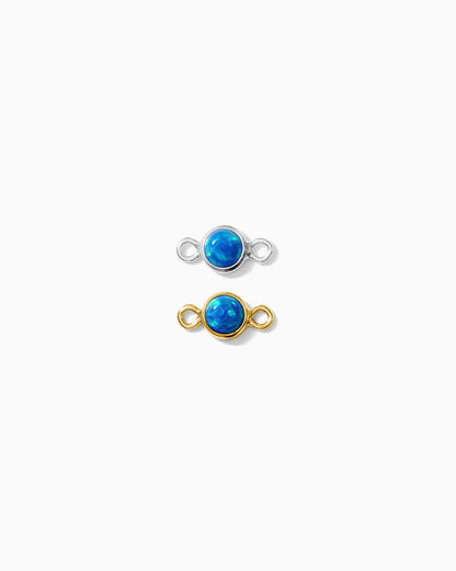 3mm Synthetic Blue Opal Connector, CN267