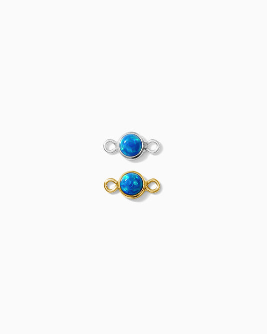 3mm Synthetic Blue Opal Connector, CN267