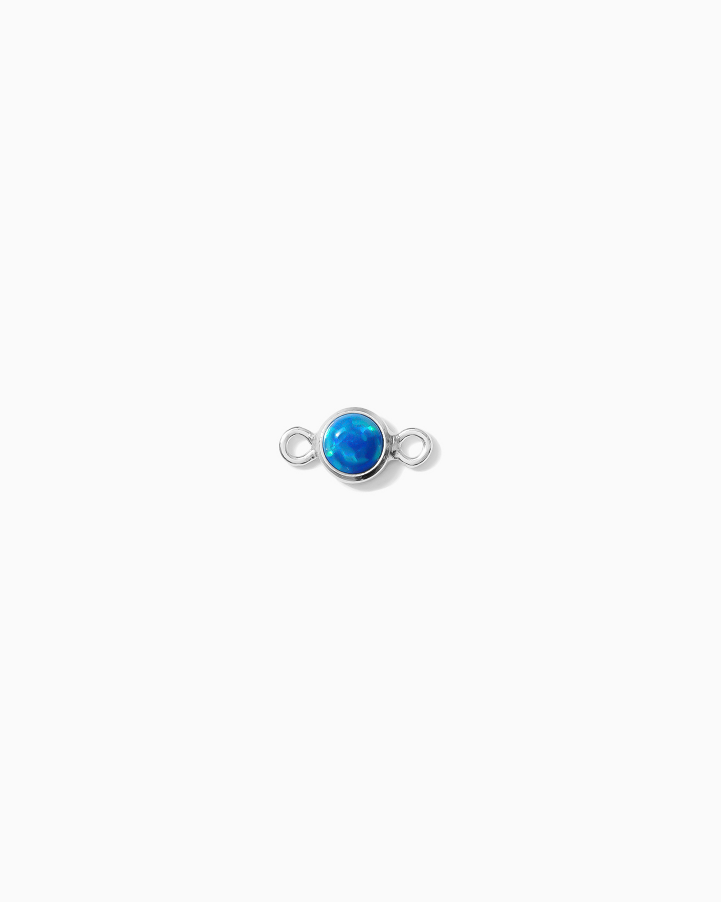 3mm Sterling Silver Blue Opal Connector, CN268
