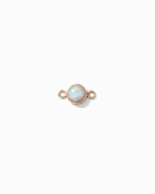 4mm Rose Gold Filled Opal Connector, CN271