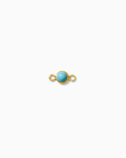 3mm Gold Turquoise Connector, CN273