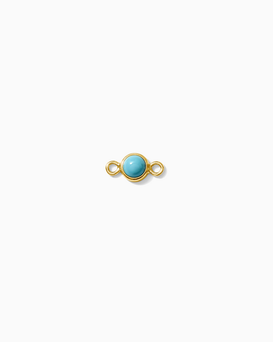 3mm Gold Turquoise Connector, CN273