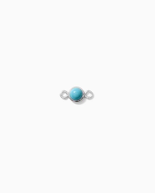 3mm Sterling Silver Turquoise Connector, CN274