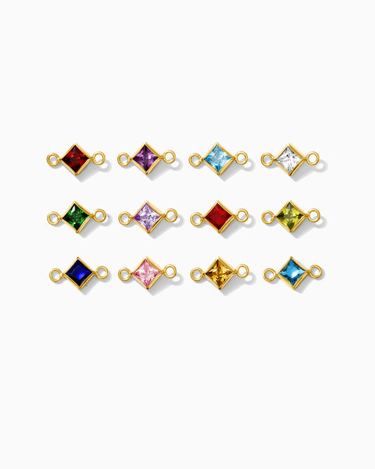 3mm CZ Diamond Shaped Birthstone Connector, CN305