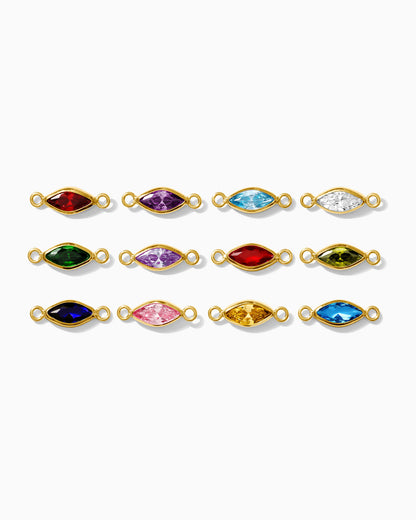 3mm CZ Marquise Birthstone Connector, CN306