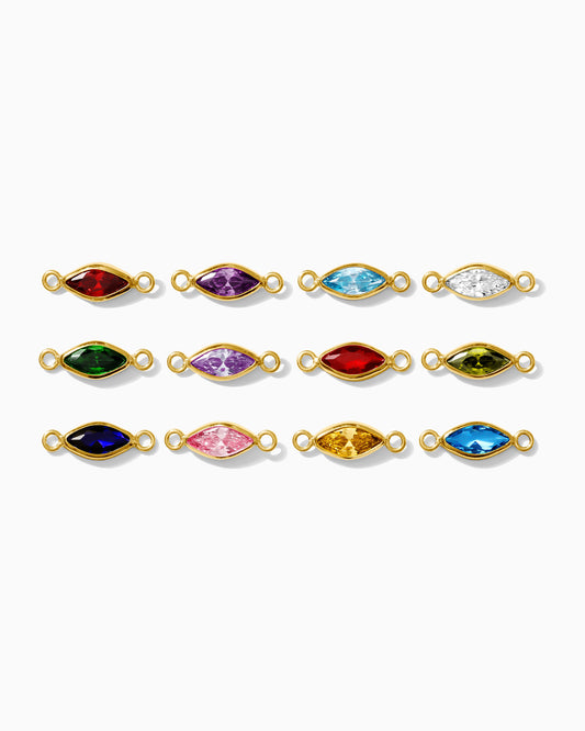 3mm CZ Marquise Birthstone Connector, CN306