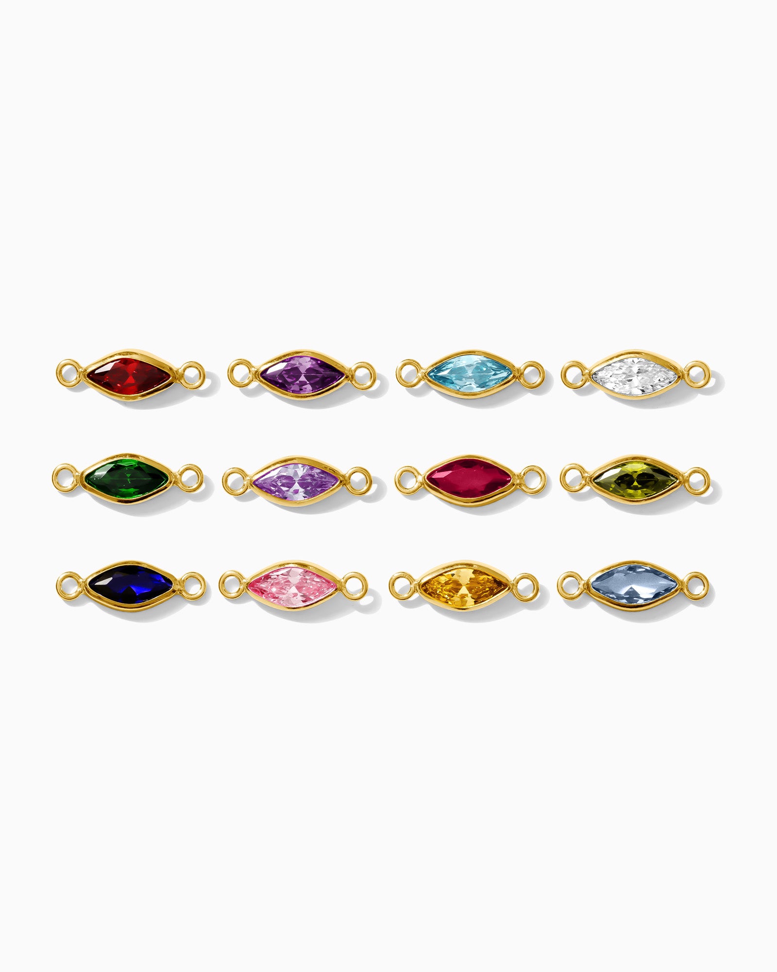 3mm CZ Marquise Birthstone Connector, CN306