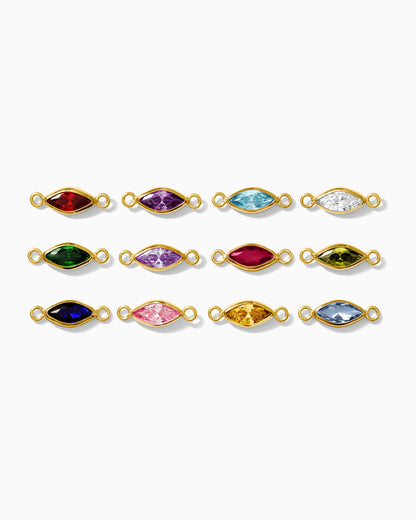 3mm CZ Marquise Birthstone Connector, CN306