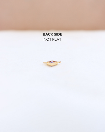 4mm CZ Diamond Shaped Birthstone Connector, CN308